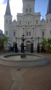 The St. Louis Cathedral, seen from Jackson Square.