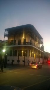 One of the many lovely buildings in the French Quarter. I like the ironwork on this one.